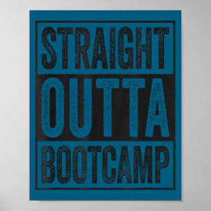 Rechtstreeks uit de bootcamp soldaat basisopleidin poster