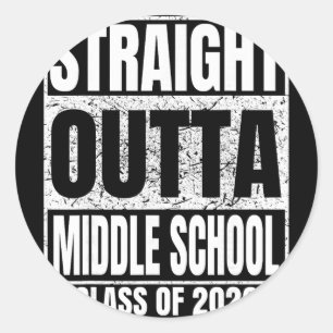 Rechtstreeks uit de middelbare school Cl van 2026 Ronde Sticker