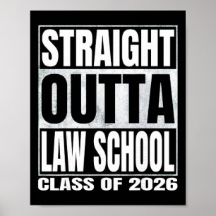 Rechtstreeks uit de rechtenfaculteit Grappige afge Poster