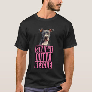 Rechtstreeks uit de Redding Pitbulls Mannen Vrouwe T-shirt