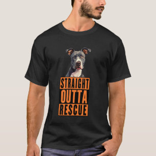 Rechtstreeks uit de Redding Pitbulls Mannen Vrouwe T-shirt