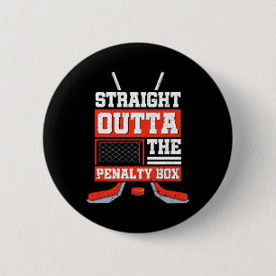 Rechtstreeks Uit De Strafbank Grappige Hockeyspele Ronde Button 5,7 Cm