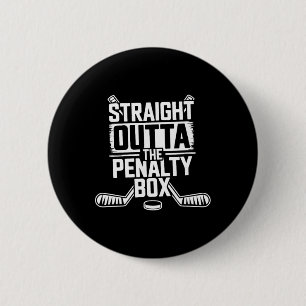 Rechtstreeks Uit De Strafbank - IJshockeyspeler Ronde Button 5,7 Cm