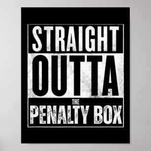Rechtstreeks Uit De Strafbank T-shirt Funny Hockey Poster