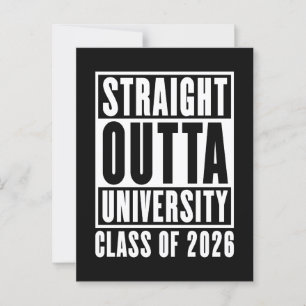 Rechtstreeks uit de universiteit klas van 2026 briefkaart