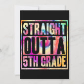 Rechtstreeks uit de vijfde klas Tie Dye Kaart (Voorkant)