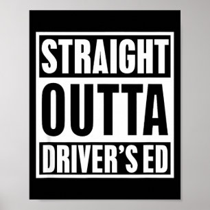 Rechtstreeks uit het rijexamen Funny Nieuwe bestuu Poster