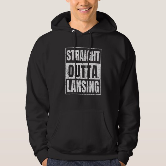 Rechtstreeks uit Lansing Illinois State Hoodie (Voorkant)