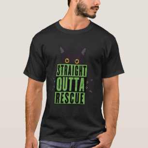 Rechtstreeks uit Redding Zwarte Kat Mannen Vrouwen T-shirt