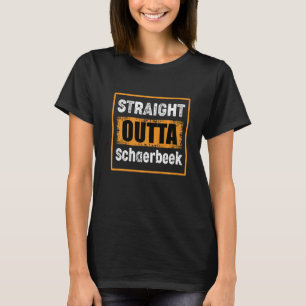 Rechtstreeks uit Schaerbeek België Retro Vervormd T-shirt