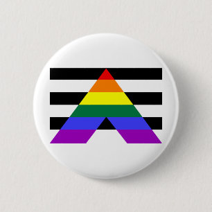 Rechtstreekse bondgenoten ronde button 5,7 cm