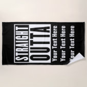 Rechtstreekse uitvoer Voeg uw locatie 3-tekstregel Strandlaken (Voorkant)