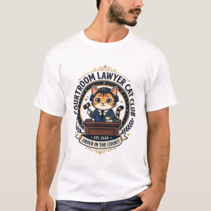 Rechtszaal advocaat kat grappige kat minnaar ontwe t-shirt