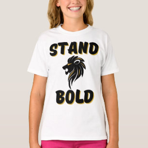 Rechtvaardige staan vet als leeuwen meisje t-shirt