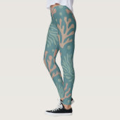 Récif de corail batik | Leggings à motif batik (Gauche)