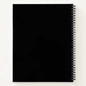 Recipbook van Elegant Black Gold Monogram Notitieboek (Achterkant)
