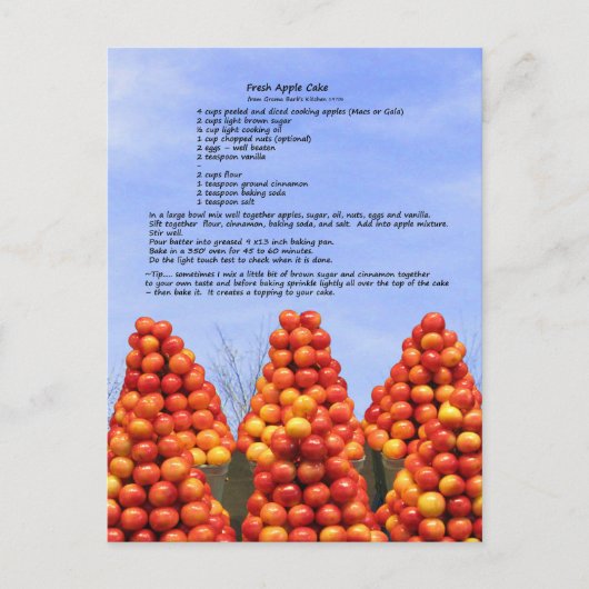 Recipe Apple Cake Recipe Briefkaart (Voorkant)