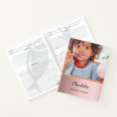 Recipe baby girl food maaltijd foto zwart-roze notitieboek (Binnen)