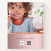 Recipe baby girl food maaltijd foto zwart-roze notitieboek (Achterkant)