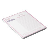 Recipe Blocnote in zoete roze Stippen (Schuin)
