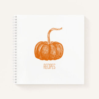 Recipe Book met pompoenHoesje Notitieboek