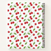 Recipe Book van de moderne Retro Cherries Pattern Notitieboek (Achterkant)
