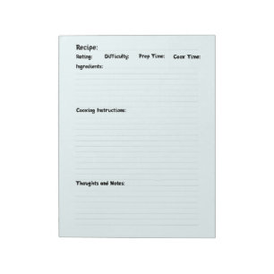 Recipe Book voor Uw Familie gemaakt door U Notitieblok