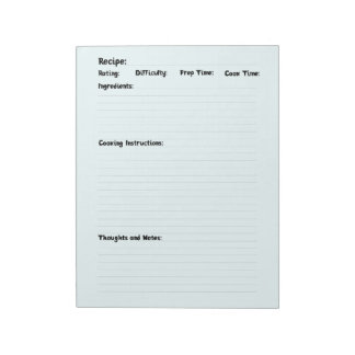 Recipe Book voor Uw Familie gemaakt door U Notitieblok