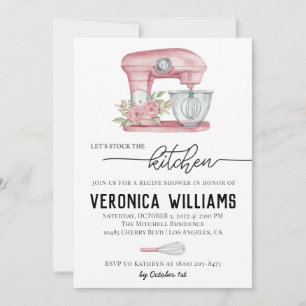 Recipe Bridal Shower Invitation Kaart