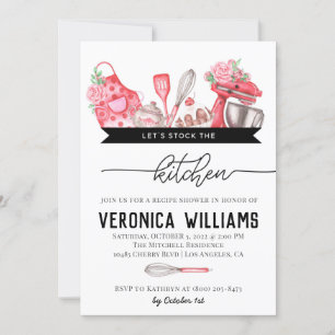 Recipe Bridal Shower Invitation Kaart