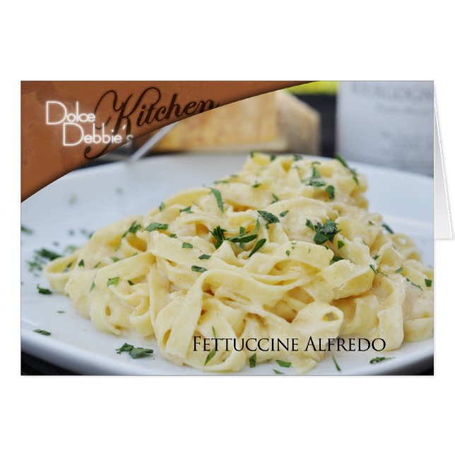 Recipe Card - Fettuccine Alfredo (Voorkant Horizontaal)