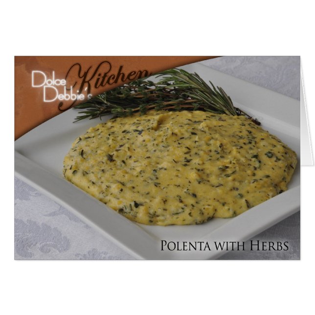 Recipe Card - Polenta met kruiden (Voorkant Horizontaal)
