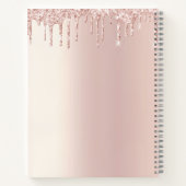 Recipe Cookbook Cake Bakery Roos Gold Glitter Drip Notitieboek (Achterkant)