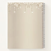 Recipe Cookbook Cupcake Bakery Gold Glitter Driver Notitieboek (Achterkant)