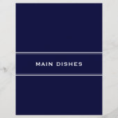 Recipe Divider Main Dishes Navy Blue (Achterkant)