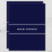 Recipe Divider Main Dishes Navy Blue (Voorkant / Achterkant)