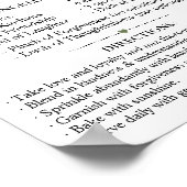 Recipe for Happy Marriage Matcha Wedding Gift Poster (Hoek)