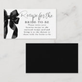 Recipe for the bride-to-be Black Bow Request  Informatiekaartje (Voorkant / Achterkant)