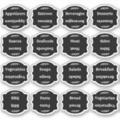Recipe Index Divider Side Tab Black Foldable Sticker (Voorkant)