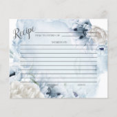 RECIPE-KAART | Rustige Waterverf Blauwe Bloemen (Voorkant)