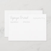 Recipe Kaart | Uw ontvanger |gr (Voorkant / Achterkant)