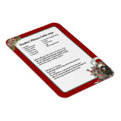 Recipe Keepomwille Red Kerstmis  kerstman Magneet (Rechterzijde)