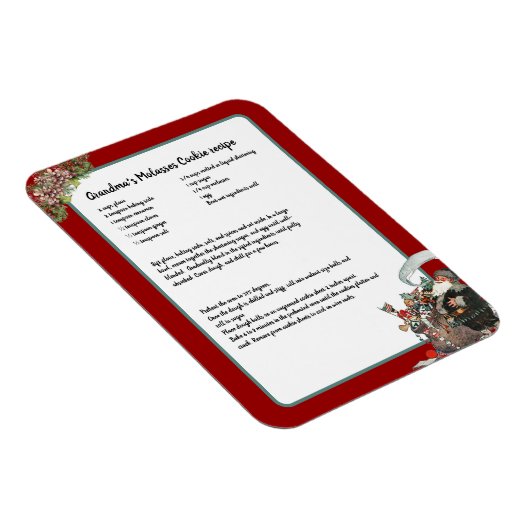 Recipe Keepomwille Red Kerstmis  kerstman Magneet (Rechterzijde)