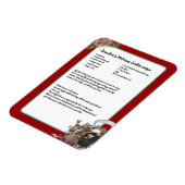Recipe Keepomwille Red Kerstmis  kerstman Magneet (Linkerzijde)