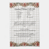 Recipe Keepomwille Xmas Cookie Gray Bufaloe plaid Theedoek (Verticaal)