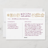 Recipe kerstbakbomen Gold Bourgogne Feestdagenkaart (Achterkant)