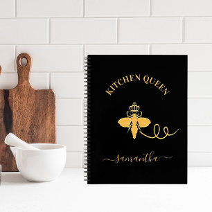 Recipe Koningin keuken en keuken naam zwart goud Notitieboek