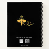 Recipe Koningin keuken en keuken naam zwart goud Notitieboek (Achterkant)