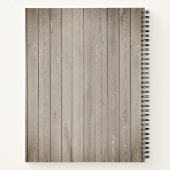 Recipe kookbook monogrammed chef rustige keuken notitieboek (Achterkant)