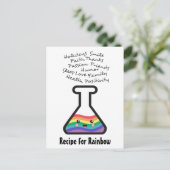 Recipe om uw eigen regenboog in een bekerglas te m briefkaart (Staand voorkant)
